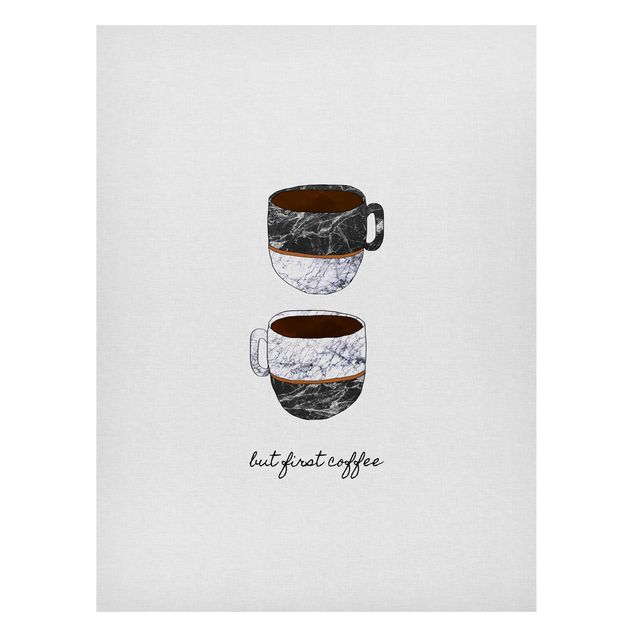 Magnetic memo board - Coffee Mugs Quote But first Coffee