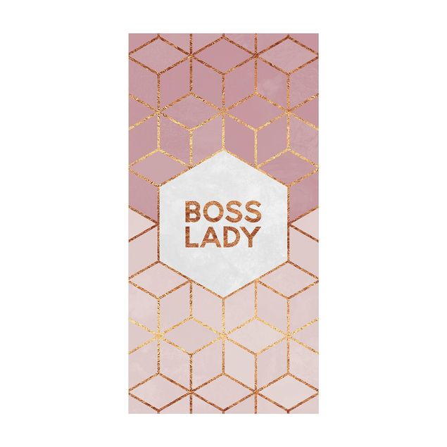 Abstract rugs Boss Lady Hexagons Pink