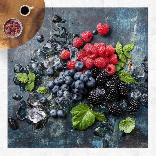 outdoor balcony rug Berry Mix With Ice Cubes Wood