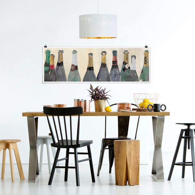 Panoramic poster kitchen - Uncorked - Champagne