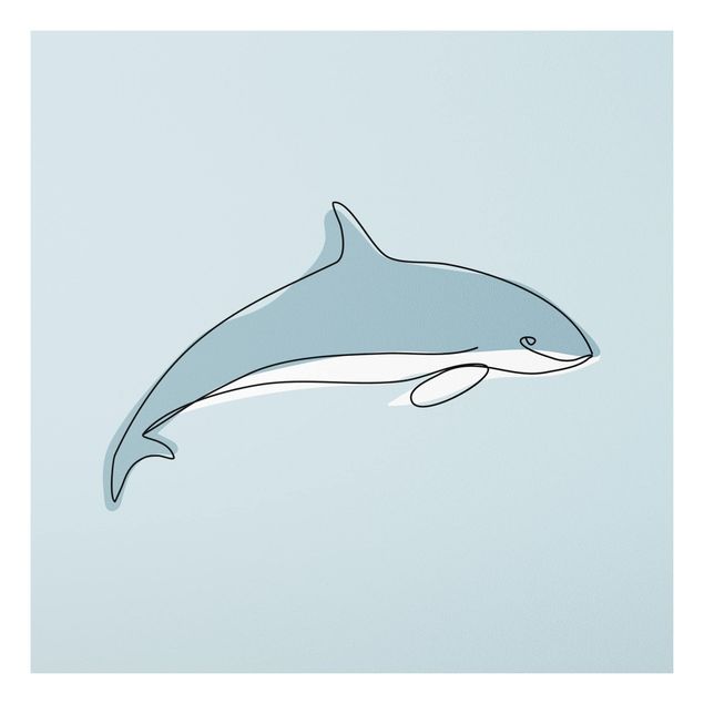Print on forex - Dolphin Line Art