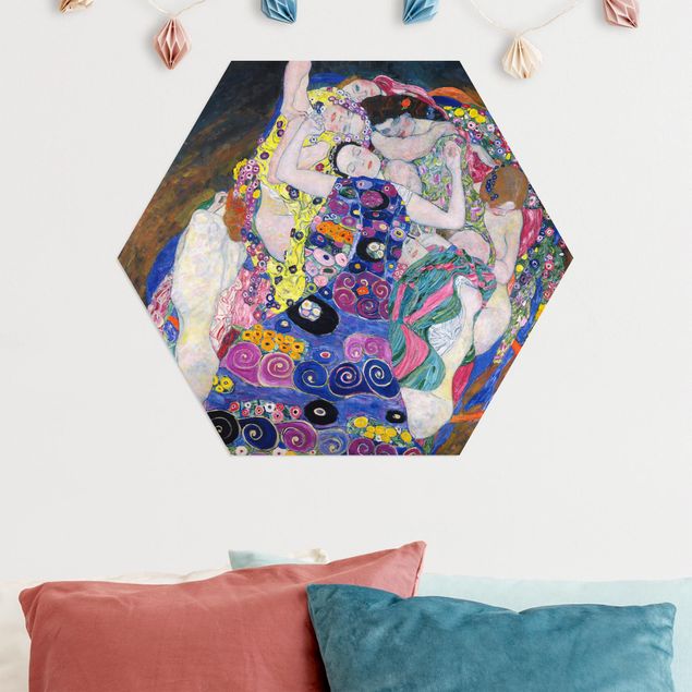 Alu-Dibond hexagon - Gustav Klimt - The Virgin