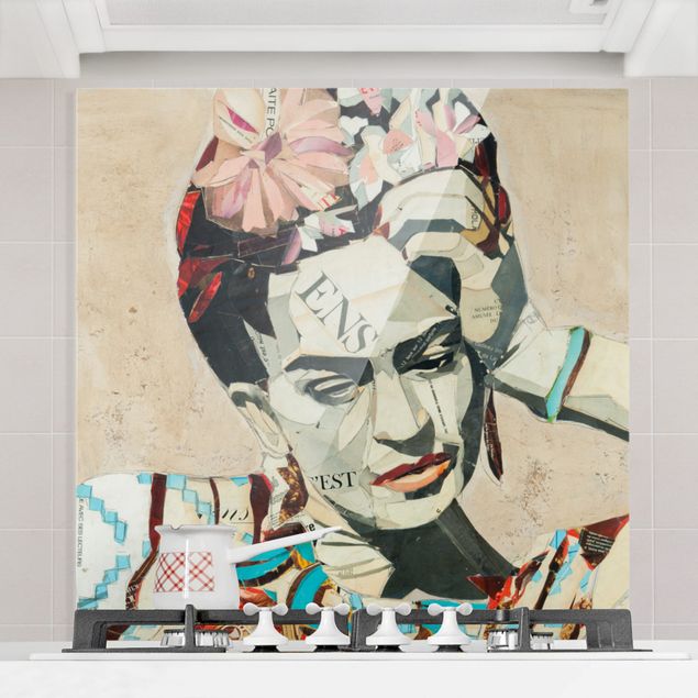 Glass splashback art print Frida Kahlo - Collage No.1