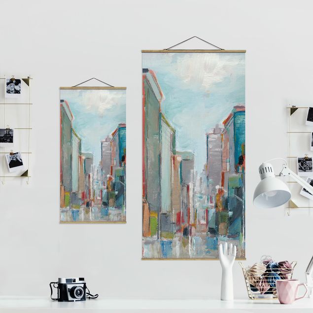 Fabric print with poster hangers - Contemporary Downtown II