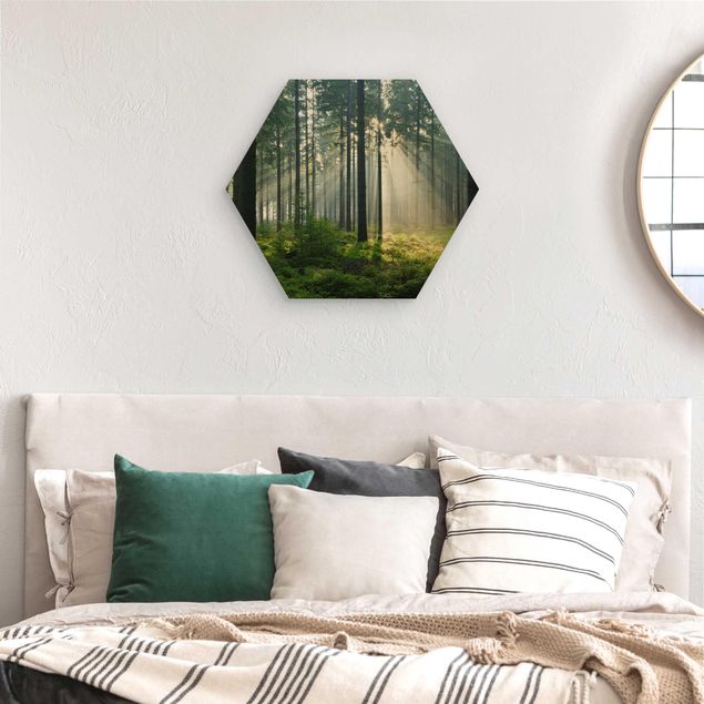 Wooden hexagon - Enlightened Forest
