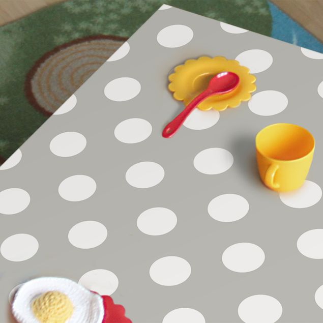 Adhesive film for furniture - White Dots On Gray