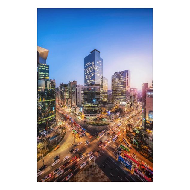Print on aluminium - City Lights Of Gangnam District