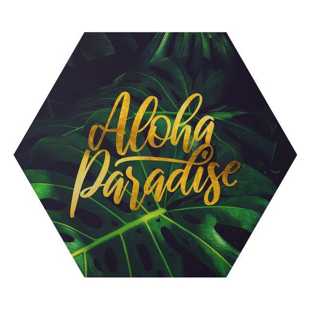 Alu-Dibond hexagon - Jungle - Aloha Paradise
