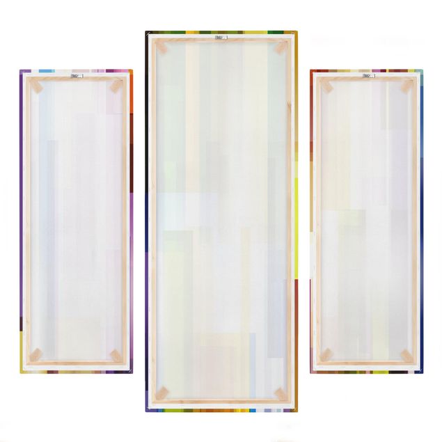 Print on canvas 3 parts - Rainbow Cubes