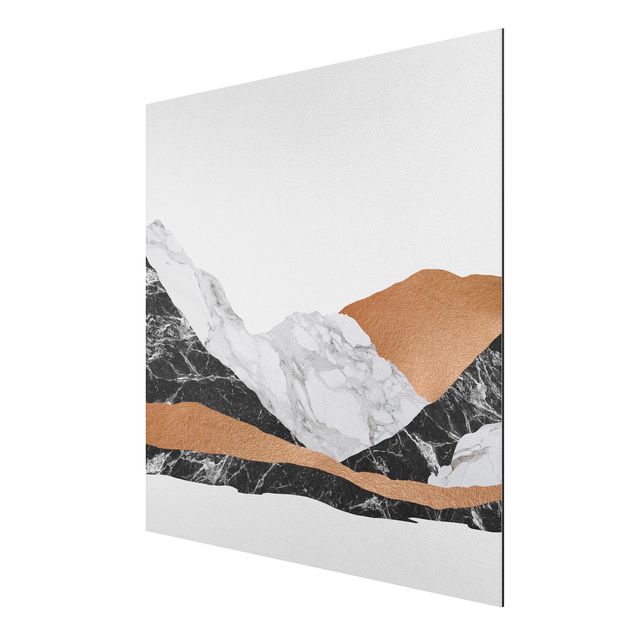 Print on aluminium - Landscape In Marble And Copper