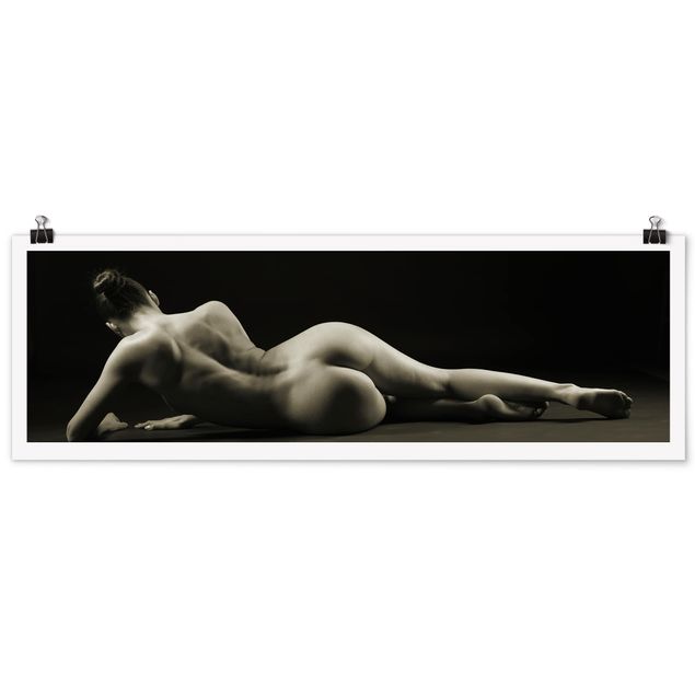 Panoramic poster nude & erotic - Lying woman