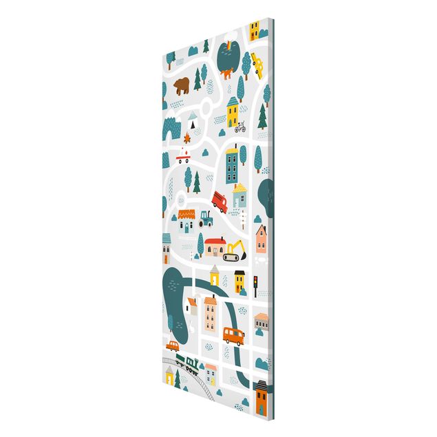 Magnetic memo board - Playoom Mat Smalltown - From the City Into Nature