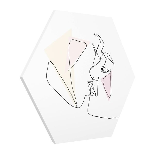 Forex hexagon - Kiss Faces Line Art