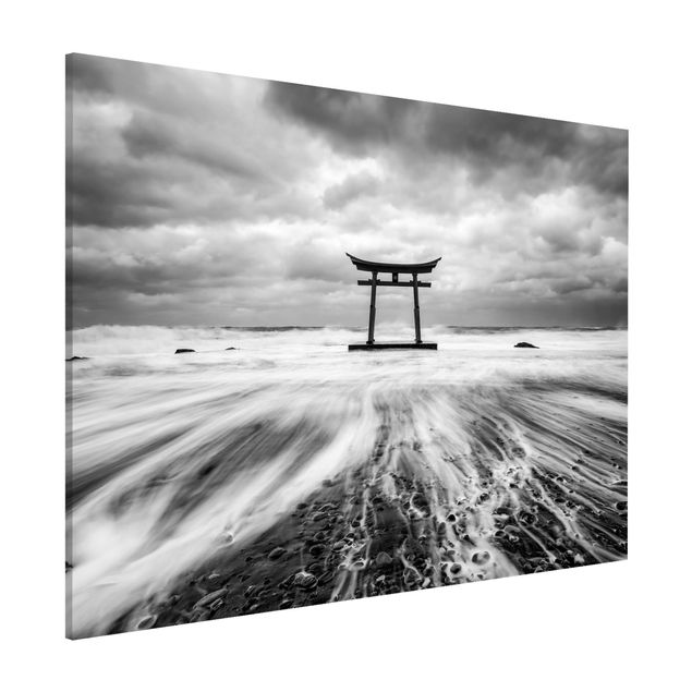 Magnetic memo board - Japanese Torii In The Ocean