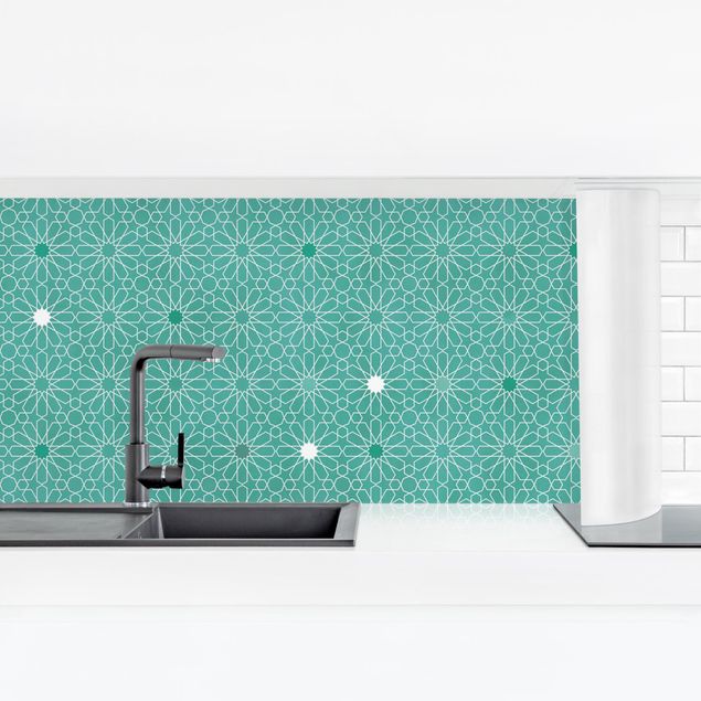 Kitchen wall cladding - Moroccan Stars Pattern