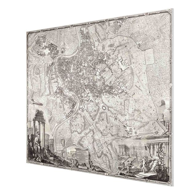 Print on forex - Vintage Map Rome