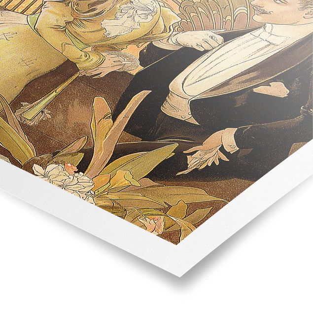 Poster art print - Alfons Mucha - Advertising Poster For Flirt Biscuits