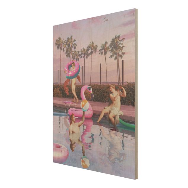 Print on wood - Pool Party