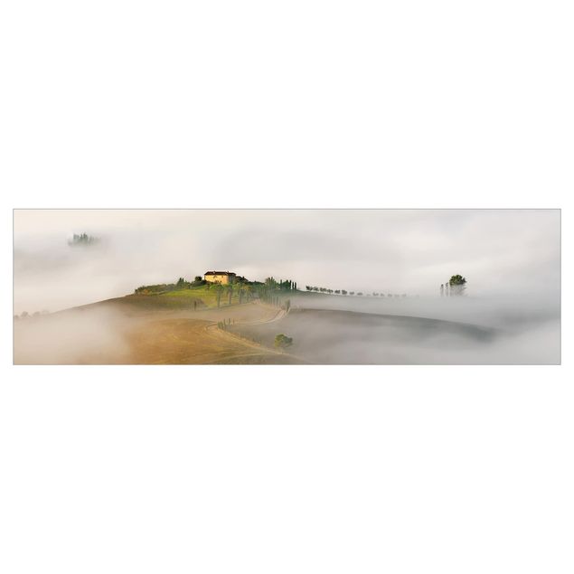 Kitchen wall cladding - Morning Fog In The Tuscany