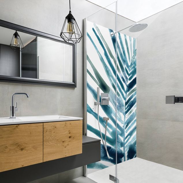 Shower wall panels Blue Tropical Jewel II