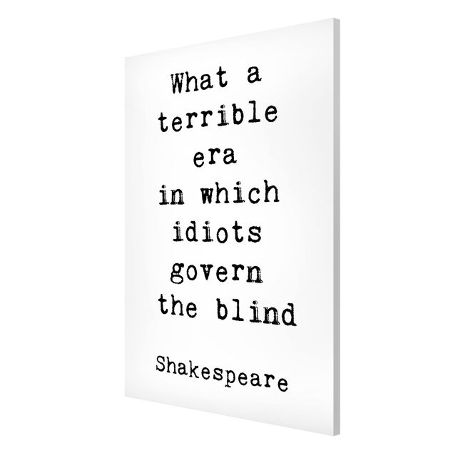 Magnetic memo board - What A Terrible Era Shakespeare