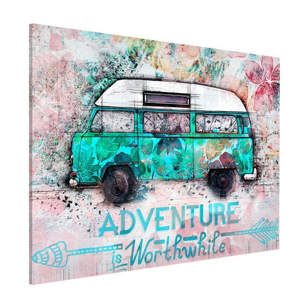 Magnetic memo board - Bulli Adventure Collage Pastel
