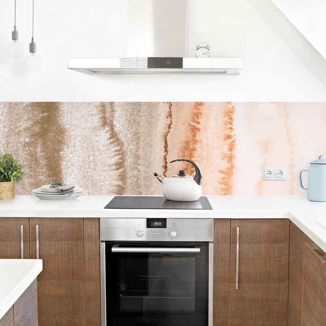 Kitchen wall cladding - Play Of Colours Sound Of The Ocean In Sepia-Colours
