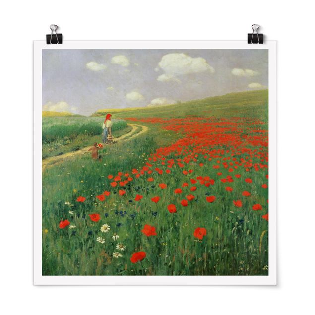 Poster - Pál Szinyei-Merse - Summer Landscape With A Blossoming Poppy