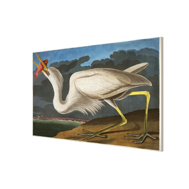Magnetic memo board - Vintage Board Great White Egret