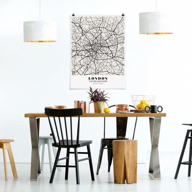 Poster city, country & world maps - London City Map - Classic