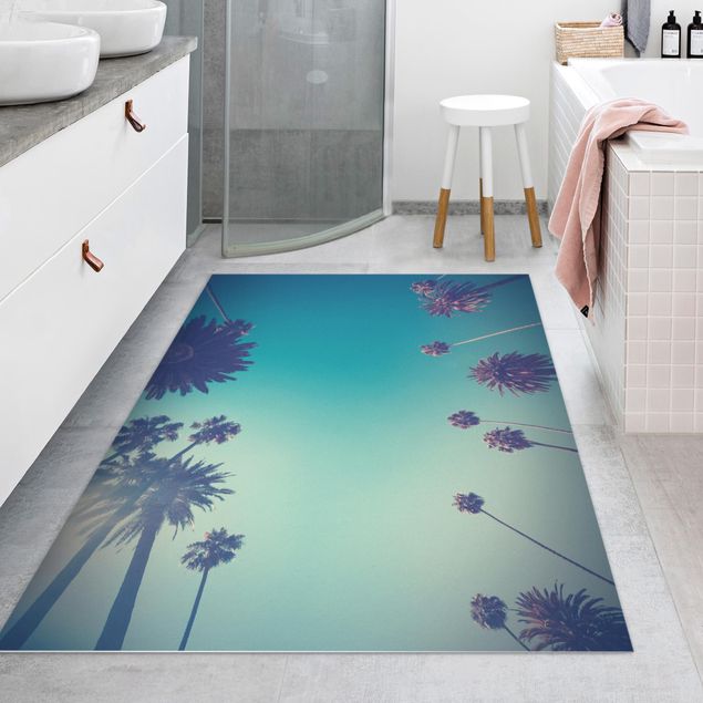 contemporary rugs Tropical Plants Palm Trees And Sky ll