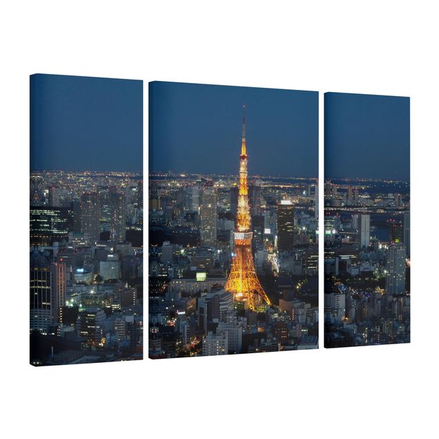 Print on canvas 3 parts - Tokyo Tower