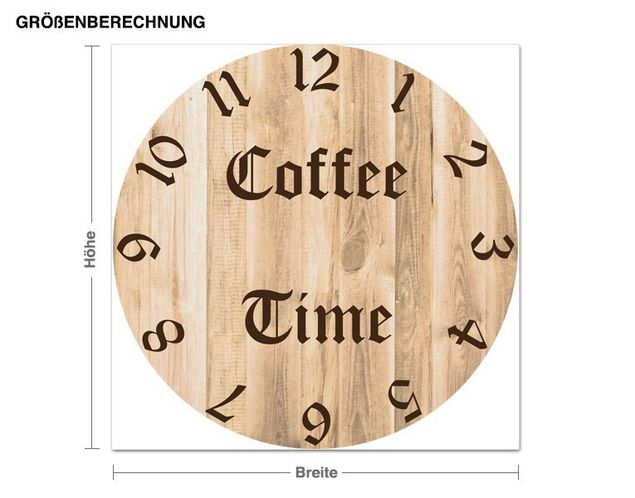 Wall decals quotes Coffee Time Clock
