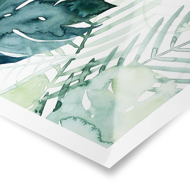 Poster - Palm Fronds In Watercolour I