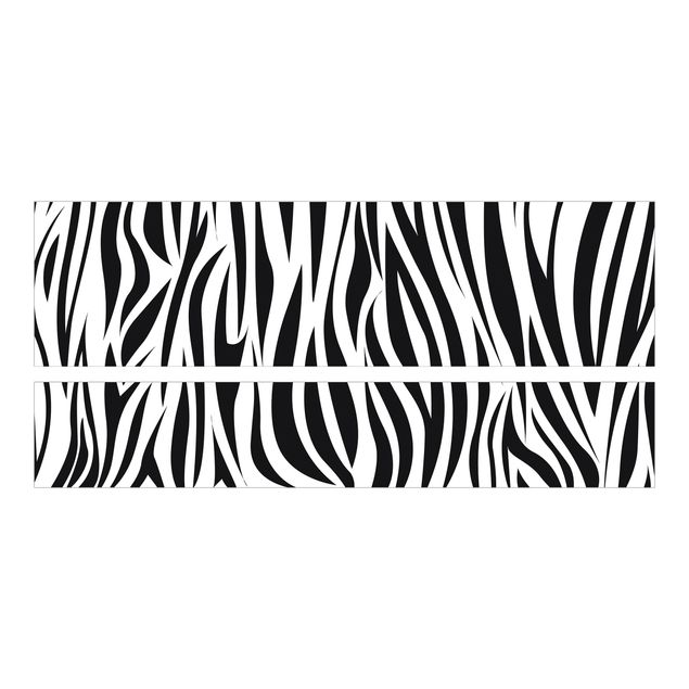 Adhesive film for furniture IKEA - Malm bed 160x200cm - Zebra Pattern