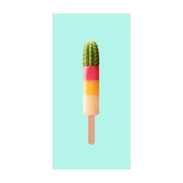Turquoise rugs Popsicle With Cactus
