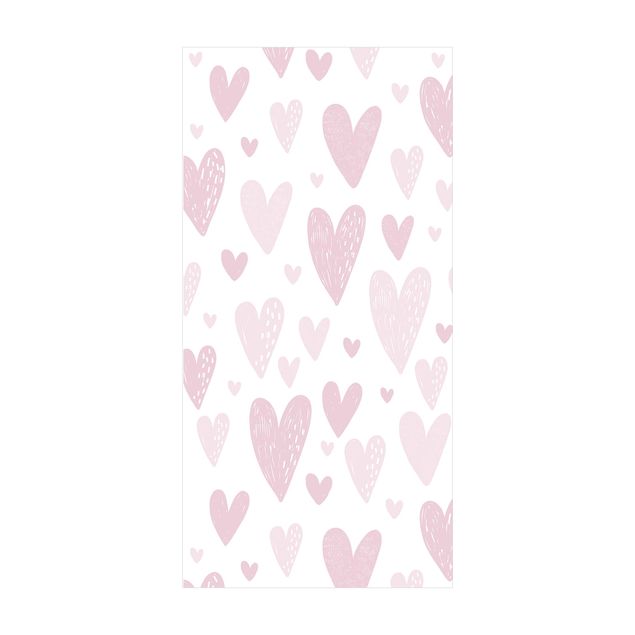 large area rugs Small And Big Drawn Light Pink Hearts