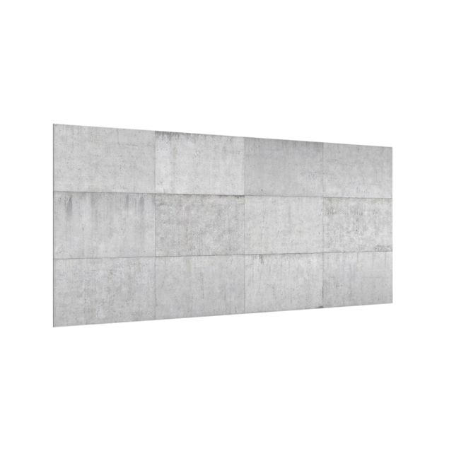 Glass splashback Concrete Brick Look Grey