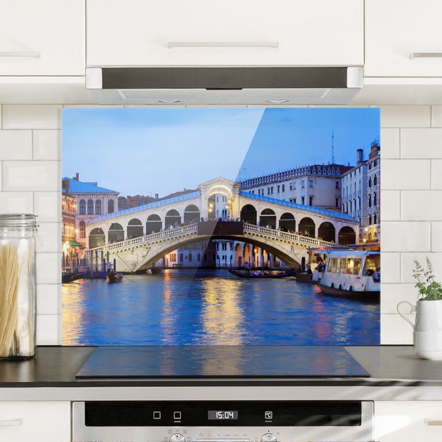 Glass splashback kitchen architecture and skylines Rialto Bridge In Venice