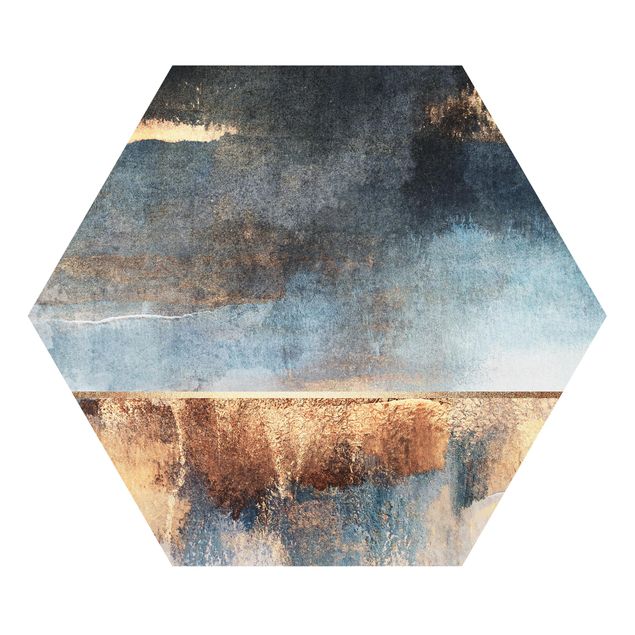 Forex hexagon - Abstract Lakeshore In Gold