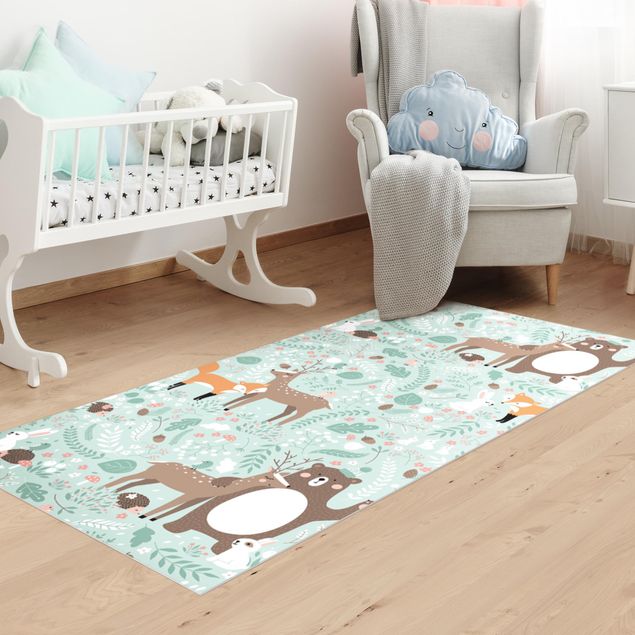 Runner rugs Forest-Friends-With-Forest-Animals