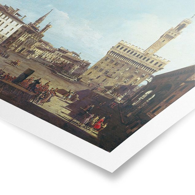 Poster - Bernardo Bellotto - The Piazza della Signoria in Florence