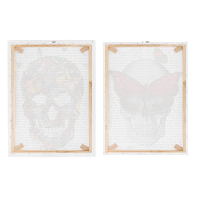 Print on canvas - Scary Reading - Butterfly Mask Set I
