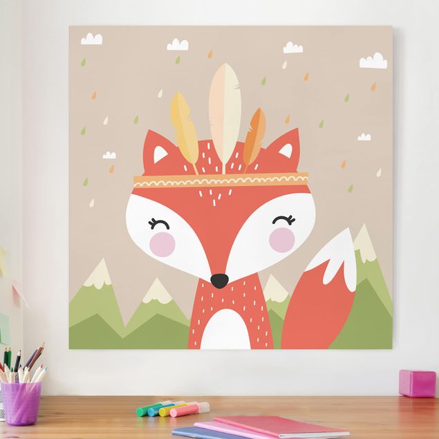 Print on canvas - Indian Fox