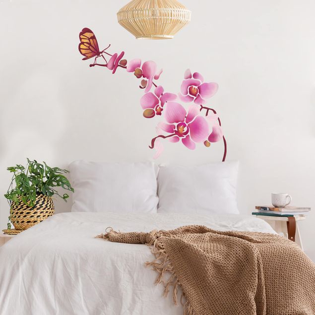 Wall stickers orchid Orchid With Butterfly