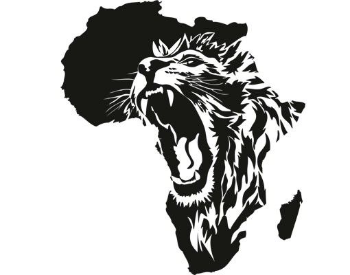 Lion wall decals No.CG135 Africa's heart