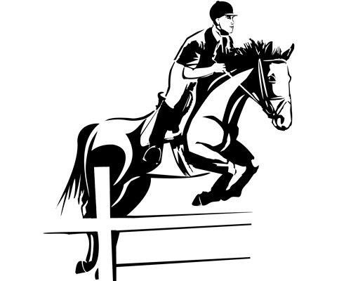 Animal print wall stickers Horse No.CG141 show jumper