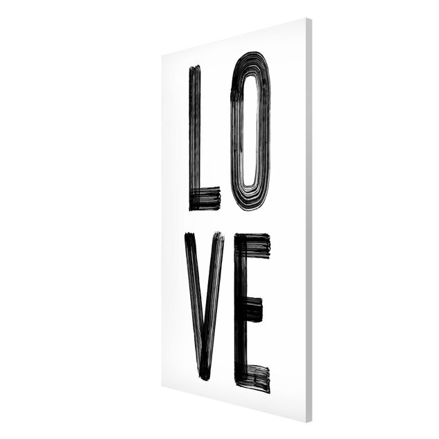 Magnetic memo board - Love Typography in Black