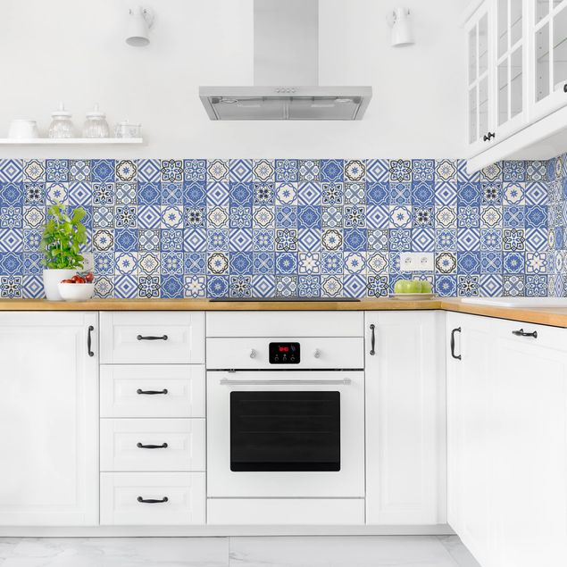 Kitchen splashbacks Mediterranean Tile Pattern