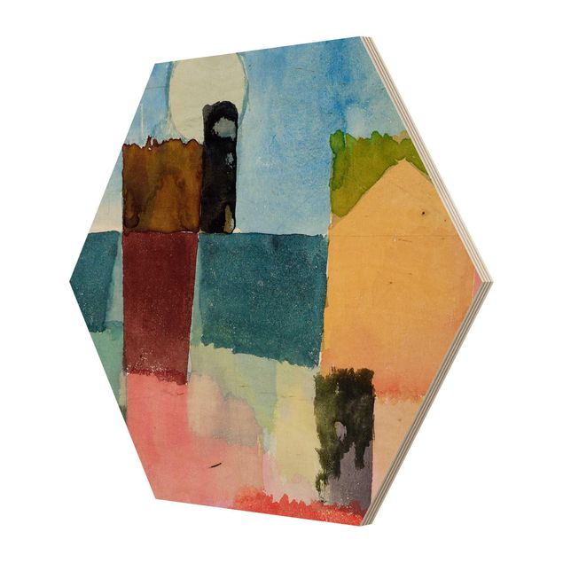Wooden hexagon - Paul Klee - Moonrise (St. Germain)
